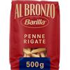 Barilla Pasta Al Bronzo Penne Rigate 100% Grano Italiano, 500 g | Pasta trafilata al bronzo con microincisioni, Ruvidità Intensa, Formato grande e corposo, Eccellente tenuta del sugo