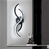 Mckalen 41CM Applique da Parete Interno 15W Lampada da Parete LED 6500K | 15W 1687LM Moderno Nero Lampada a Muro in Alluminio per Camera da Letto Soggiorno Scale Corridoio, Bianco Freddo 6500K