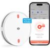 Meross Rilevatore di fumo WiFi intelligente, allarme fumo e incendio smart | LED rosso di evacuazione, conforme EN14604, compatibile con Apple Home e Home Assistant, Hub richiesto