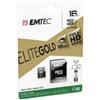 Emtec - Micro SDHC Class 10 Gold + con Adattatore - ECMSDM16GHC10GP - 16GB (unità vendita 1 pz.)