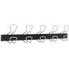 ALBA Appendiabiti da muro - 5 posti - 76 x 7,2 x 16 cm - metallo-ABS - nero-grigio metallizzato - Alba (unità vendita 1 pz.)