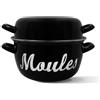 Menastyl Mussel pot - MENASTYL - 3645564 - Enamelled steel - Black - 24 cm - With writing - All hobs including induction