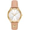 Michael Kors Orologio Slim Runway da donna, movimento al quarzo a tre lancette da 38 mm con cinturino in pelle