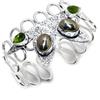 "Fatto a mano" Bracciale regolabile in argento sterling 925 con pietra preziosa di pirite...