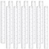 Carehabi Set da 12 Righelli Trasparenti 20 cm / 8 Pollici, Righello in Plastica con Scala Centimetri e Pollici, Righello per Scuola, Ufficio, Disegno e Misurazione