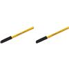 Schneider - Penna a sfera Tops 505, con cappuccio, F, BL, Giallo(Schwarz/Farbe des Schaftes: gelb) (Confezione da 2)