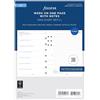 Filofax A5, settimana per pagina con note, 5 lingue, 2025