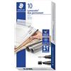 STAEDTLER Lumocolor 348 B Permanent Duo - nero, set da 10, 0,6-4,0 mm | Inchiostro impermeabile con punta tonda & a scalpello per penna - per quasi tutte le superfici - Art.-Nr. 348 B-9