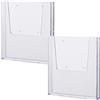 helit H2350202-2 - Portadepliant da parete the help wall DIN A4, 2 pezzi, trasparente