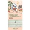 Greenline NEUMANN - Calendario 2024 da muro Organizza Famiglia HAPPY VIBES, 12 mesi, 22x45 cm