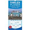 CALVENDO Pianificatore Familienplaner 2024-7 Kontinente - Weltweit durch das Jahr mit 5 Spalten (Wandkalender, 21 cm x 45 cm) CALVENDO