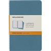 Moleskine Cahier Journal, Set 3 Quaderni con Pagine a Righe, Copertina in Cartoncino e Cucitura a Vista in Cotone, Colore Blu Brillante, 64 Pagine, Formato Pocket 9 x 14 cm