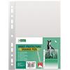 D.RECT | Buste Perforate | Formato A4 | 45 Micron | Confezione da 100 Unità | Polipropilene Buccia d'Arancia, Granulato | Busta Forata | Trasparente Perforato | Tasche in Polipropilene