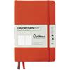 LEUCHTTURM1917 Outlines Taccuino B6+, Nassfest, Signal Orange, Puntinato | carta da \1 nautica, wasserabweisender Flexcover, Bullet Journal, 89 pagine, 2 segnapagina