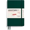 LEUCHTTURM1917 Paperback B6+ - Agenda settimanale 12 mesi, 80 g, a righe, colore: verde Forest Green