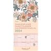 Greenline NEUMANN - Calendario 2024 da muro Organizza Famiglia FLORAL, 12 mesi, 22x45 cm