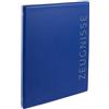 VELOFLEX - Raccoglitore ad anelli pagelle A4, blu, 4 anelli 16 mm, PVC | Incl. 10 buste trasparenti, meccanismo a 4 anelli da 16 mm, PVC con rinforzo in cartone per circa 100 fogli