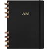 Moleskine Weekly & Monthly Planner, Agenda Settimanale e Mensile Spiral 12 Mesi 2025, Copertina Rigida e Chiusura Elastica, Colore Nero, Formato Extra Large 20,4X25,2 cm