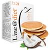 Line@Diet PANCAKE PROTEICI Line@diet | 7 COCCO | comode monoporzioni | OLTRE il 60% di PROTEINE | preparato proteico per pancake e crêpes (Cocco, 7 Pancake)