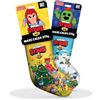 CandyFrizz Selection MAXI Calza della Befana 275 g con Dolci e Sorpresa - Edizioni Webboh, Ninna e Matti, Brawl Stars, Stumble Guys, Brainrot - Idea Regalo Epifania per Bambini (Brawl Stars)