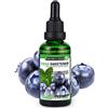ALPHAPOWER FOOD: Stevia liquida, (1 x50ml Gusto Mirtillo) Gusto liquido, Gocce aromatizzanti e dolcificante senza zucchero sostituto dello zucchero & calorie, dolcificante naturale, vegano