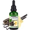 ALPHAPOWER FOOD: Stevia liquida, (1 x50ml Gusto vaniglia bourbon) Gusto liquido, Gocce aromatizzanti e dolcificante senza zucchero sostituto dello zucchero & calorie, dolcificante naturale, vegano