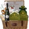 18 Carati | Cesto Regalo Natalizio | Panettone 1 kg + Pandoro 1 kg | Franciacorta Berlucchi 61| Torrone e Calissons 275g | Biscotti Cioccolato e Pistacchio 260g | Latta Natalizia Biscotti 320g