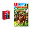 Nintendo - Console Switch - Modello OLED Blu Neon/Rosso Neon & Donkey Kong Country Returns HD