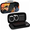 Konix Naruto Shippuden Custodia protettiva e da trasporto per Nintendo Switch 2 - Vano porta accessori e 8 giochi - Motivo Naruto e Sasuke - Nero e arancione