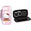 Konix Hello Kitty Custodia protettiva e da trasporto per console Nintendo Switch 2 - Rete portaoggetti - 8 scomparti per giochi - Motivo 3D - Rosa