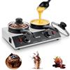 VEVOR Macchina per Fusione Cioccolato Burro 2 Pentole Fusore Commerciale | 80W, Intervallo Temperatura 30℃ a 85℃, 2 Manopole, Rivestimento in Ceramica, Riscaldamento PTC, Scaldacioccolato 3 Modalità