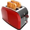Cecotec Tostapane verticale Toastin' time 850 Red Lite, 850W, Capacità per 2 fette, Fessura larga, Acciaio Inoss, Funzioni preconfigurate per la comodità, Controllo tostatura personalizzabile