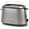EMERIO TO-122830.2 - Tostapane in acciaio INOX con 2 fessure per tostapane, centraggio automatico, cassetto raccoglibriciole, scongelamento, riscaldamento, 7 livelli di doratura, 1000 W