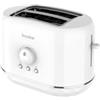TERRAILLON - Tostapane DIAMANTE BIANCO - 2 fessure 13 cm- 6 livelli di potenza (870W) - Scaldapasta viennese - Scongelamento - Riscaldo - Arresto automatico - Base a rilievo diamantata
