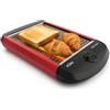Solac - Tostapane a piastra Stillo Red 3 900W, Superficie 24,5x18,5 cm, 12 livelli di tostatura, Pane e pasticceria, Vassoio raccoglimie, Spegnimento automatico