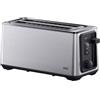Braun Tostapane a fessura lunga - 2 slot extra lunghi, 8 livelli di tostatura, centraggio automatico, Reheat+ & Defrost+, accessorio per panini integrato, EasyGrab, nero (HT5220BK)