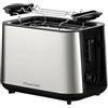 Russell Hobbs Tostapane, 2 Fette, Fessure Extra Larghe, 6 Dorature | Funzione Lift & Look, Scongelamento, Cancella Opzioni, Vassoio Briciole Rimovibile, Scaldapanini, Inox, Heaton