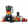 alpina Robot da cucina FP413GS - Blender Smoothie Maker 1.8L - Robot da cucina con lame e dischi per grattugiare - Tritatutto elettrico - 750 W - Nero
