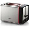 Bosch Hausgeräte Bosch MyMoment TAT6M420 - Tostapane pieghevole rimovibile, con funzione di scongelamento, spegnimento automatico, funzione sollevamento, centraggio del pane, ideale per 2 fette, 800 Watt, in acciaio