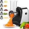 Nictemaw Grattugia Elettrica 5 in 1, Tagliaverdure e Affettatrice 250W, Macchina per Insalate con 5 Lame in Acciaio Inossidabile
