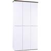 Composad | Armadio della Linea MUNDI con 6 Ante, Mobile Contenitore, Armadio a Ripiani, (LxAxP) 101,50x199,30x35 cm, Colore Rovere e Bianco Laccato, Made in Italy