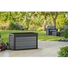 Dmora Cassapanca Outdoor Versa 62.1x122.9x70.6h cm Nero Antracite Impermeabile Chiusura Lucchetto, Peso Supportato 150 kg