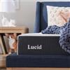 LUCID Materasso in memory foam - Alto 20 cm - Morbido - Con gel rinfrescante e carbone di bambù - Singolo 90 x 190 cm