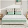 Novilla Materasso super king da 25 cm in gel memory foam a 3 zone, materasso ibrido rigido da 1,8 m con tessuto a maglia Oeko-tex e schiuma CertiPUR-US 180 x 200 x 25 cm