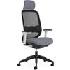 Steelcase Orangebox Sedia da ufficio ergonomica Do Better, poggiatesta, grafite | Rete tecnica, braccioli regolabili in altezza, ruote multiterreno, materiali premium, sedile regolabile, fino a 150 kg