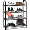 Avilia - Scarpiera in Plastica Rinforzata a 4 Ripiani Salvaspazio per Casa e Ingresso, Facile da Montare e Pulire, Ideale come Scaffale Portascarpe Slim e Organizzatore Multiuso