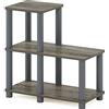 Furinno Turn-N-Tube Scaffali senza Attrezzi, Legno, Grigio/grigio, taglia unica