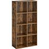 VASAGLE Libreria a 8 Cubi, Scaffale Espositore per Decorazioni, Souvenir, Piante, per Studio, Ufficio, Soggiorno, 30 x 65,5 x 129,5 cm, Marrone Vintage LBC024T01