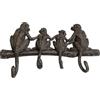 Kare Design Appendiabiti da parete con famiglia di scimmie, nero, 38 cm, motivo scimmia, decorazione per la casa, organizer da parete, scultura divertente, per cappotto e cappello, stile decorativo