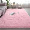 Boshengya Tappeto shag ultra morbido e soffice, colore rosa, 1,5 x 2,4 m, in pelliccia, per camera da letto e soggiorno, antiscivolo, decorazione per la camera delle ragazze, cameretta (1,5 x 2,3 m,